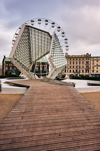 Poznan Polen Nov 2017 Waterfontein Vrijheid Het Plein Plac Wolnosci — Stockfoto