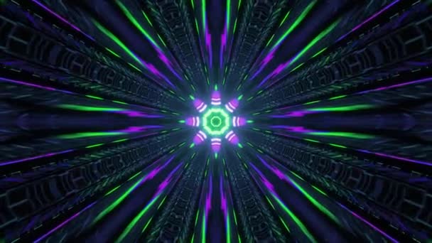 Bright Futuristic Colorful Kaleidoscope Background — Stock Video