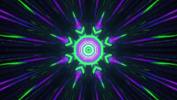 Bright Futuristic Colorful Kaleidoscope Background — Stock Video