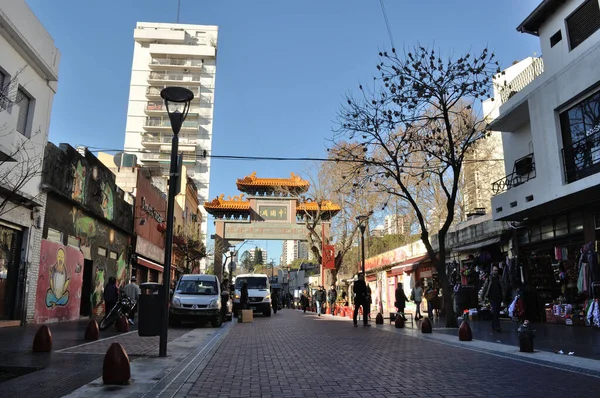 Buenos Aires Argentina Julho 2016 Arco Chinês Chinatown Bairro Belgrano — Fotografia de Stock