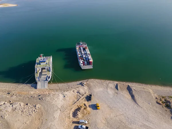 Aerial View Ferries Karakaya Dam Turkey — Stock Photo, Image