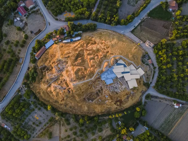 Eine Luftaufnahme Prähistorischer Skulpturen Malatya Der Türkei — Stockfoto