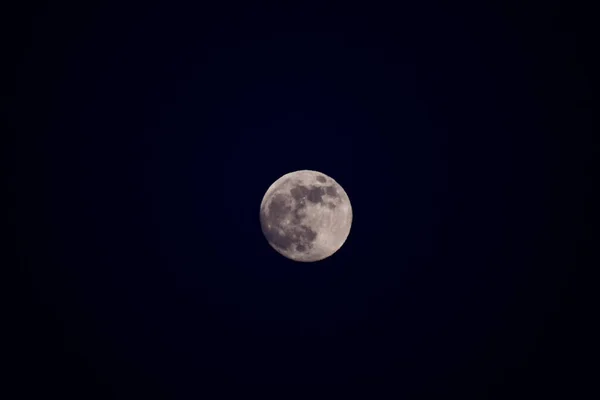 Full Moon Dar Sky — Stock Photo, Image