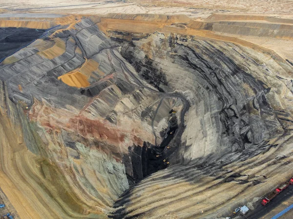 Coal Mine Pit Located Qinghai Province China — Stock Photo, Image