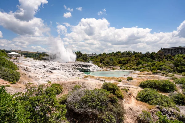 Gejzer Pohutu Rotorua Nowa Zelandia — Zdjęcie stockowe