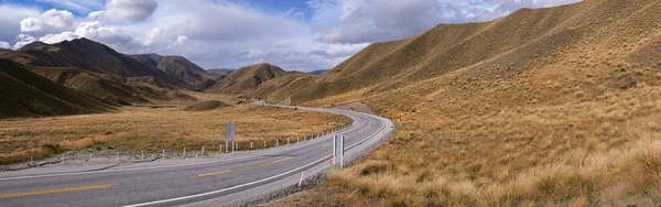 Una Vista Panorámica Del Pintoresco Paso Lindis Nueva Zelanda — Foto de Stock