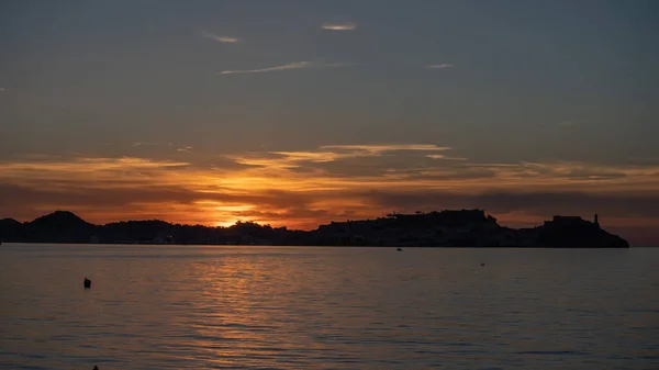 Bonito Paisaje Marino Atardecer — Foto de Stock