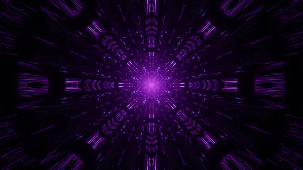 Ein Kaleidoskopischer Hintergrund Mit Violetten Lichtern Auf Dunklem Hintergrund — Stockfoto