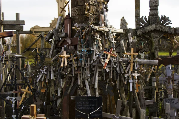 Famoso Luogo Pellegrinaggio Collina Delle Croci Nel Nord Della Lituania — Foto Stock