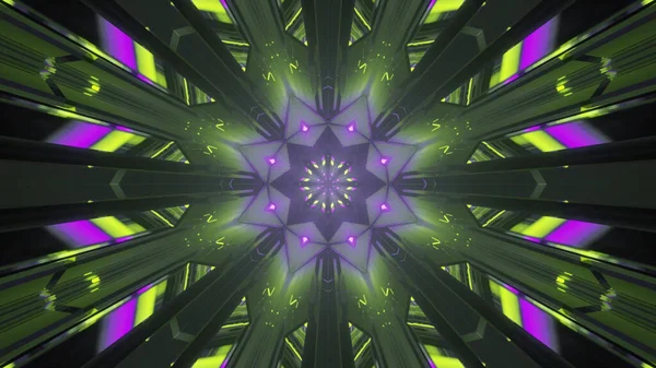 Абстрактний Футуристичний Фон Геометричними Формами Сяючими Неоновими Вогнями — стокове фото