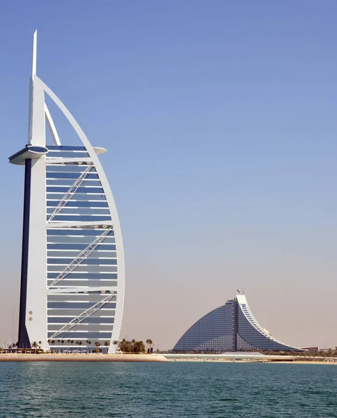 Dubai Zjednoczone Emiracje Arab 2015 Pionowe Ujęcie Burj Arab Hotel — Zdjęcie stockowe