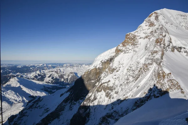 Alpi Innevate Nel Ghiacciaio Del Grande Aletsch Svizzera — Foto Stock