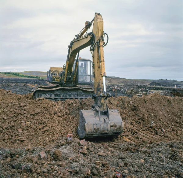 Travaux Assainissement Sur Site Ancienne Mine Charbon Dans Nord Angleterre — Photo