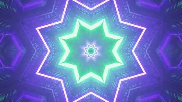 Absztrakt Futurisztikus Háttér Geometriai Alakzatokkal Izzó Neonfényekkel — Stock Fotó