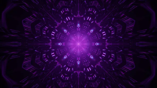 Калейдоскопічний Фон Фіолетовими Вогнями Темному Фоні — стокове фото