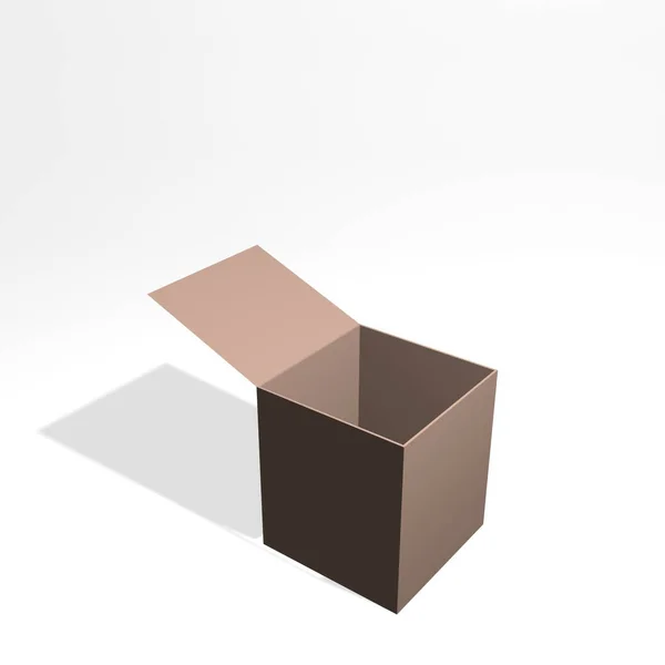 Eine Darstellung Einer Offenen Box Auf Weißem Hintergrund — Stockfoto