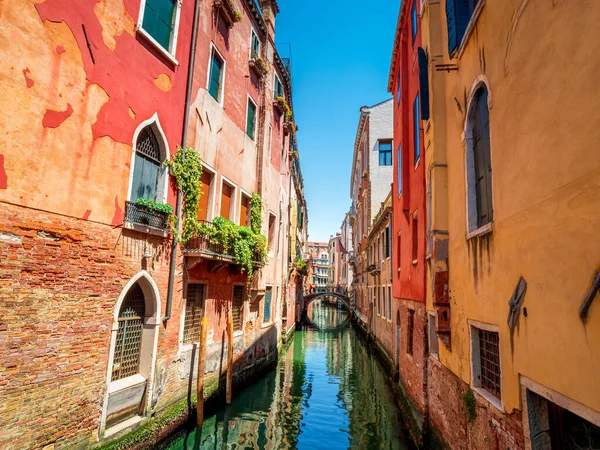 Venecia Forma Ciudad Con Paredes Ladrillo Colores — Foto de Stock