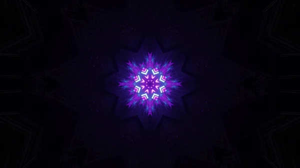 Ein Kaleidoskopischer Hintergrund Mit Blauen Und Rosa Lichtern — Stockfoto