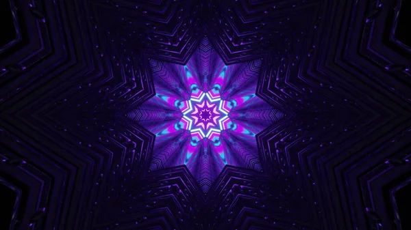 Absztrakt Futurisztikus Háttér Geometriai Alakzatokkal Izzó Neonfényekkel — Stock Fotó