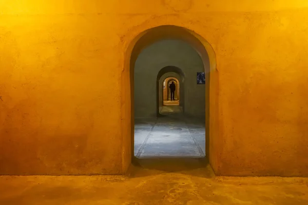 Marrakech Marruecos Diciembre 2019 Sótano Bajo Palacio Badi Que Data — Foto de Stock