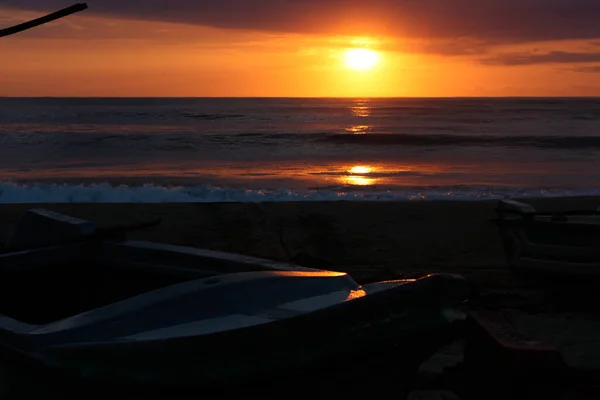 Pôr Sol Cênico Baía Arugam Costa Sudeste Sri Lanka Índia — Fotografia de Stock