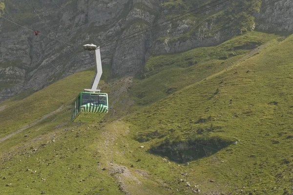 Cable Car Mountainous Santis Schwagalp Switzerland — Stock Photo, Image