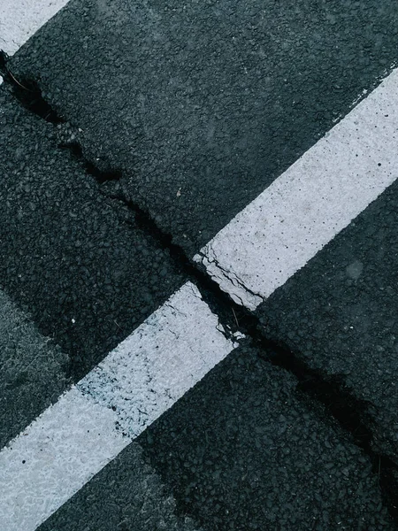 Crack Asphalt Ground — Stock Photo, Image