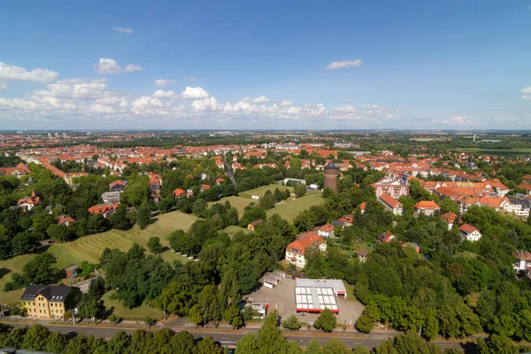 Eine Luftaufnahme Der Architektur Und Natur Von Leipzig Deutschland — Stockfoto