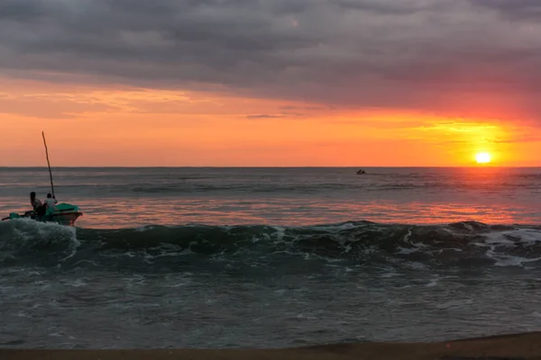 Une Belle Vue Sur Coucher Soleil Depuis Baie Arugam Sri — Photo