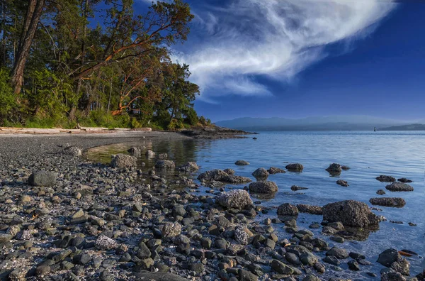 Sebuah Pantai Berbatu Yang Indah Pantai Tropis — Stok Foto