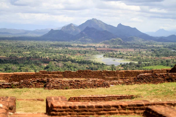 Ett Vackert Landskap Med Fästningen Sigiriya Dambulla Sri Lanka — Stockfoto