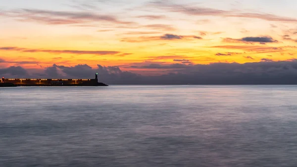 Fascinerande Utsikt Över Naturskön Solnedgång Havet — Stockfoto