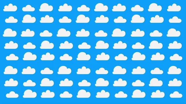 Illustration Clouds Different Shapes Blue Background — Stock Photo, Image