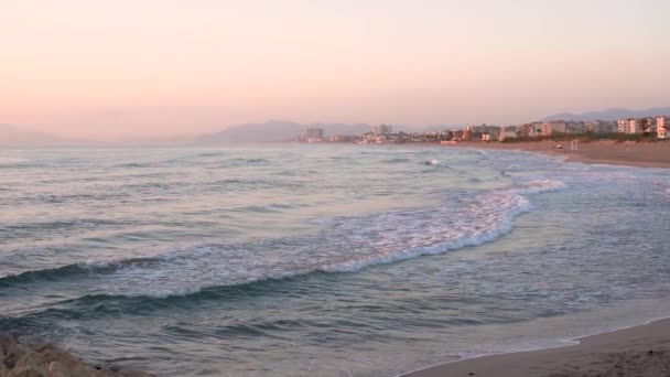 Piękny Zachód Słońca Plaży — Wideo stockowe