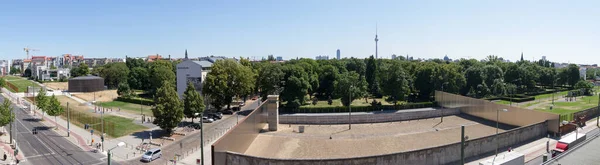 Panoramautbilde Berlinmuren Berlin Tyskland – stockfoto