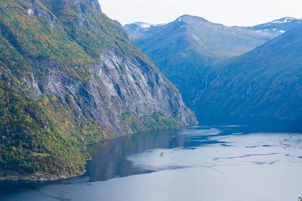 挪威Geirangerfjord美丽的山景 — 图库照片