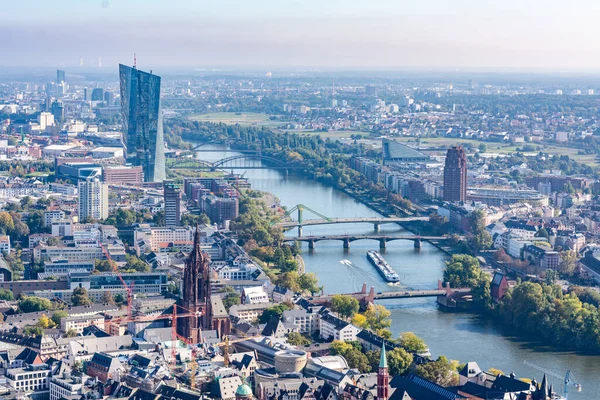 Luchtfoto Naar Frankfurt Main Duitsland — Stockfoto