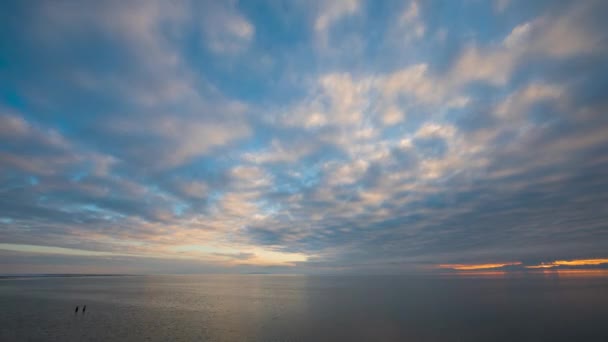 Vacker Solnedgång Över Havet — Stockvideo