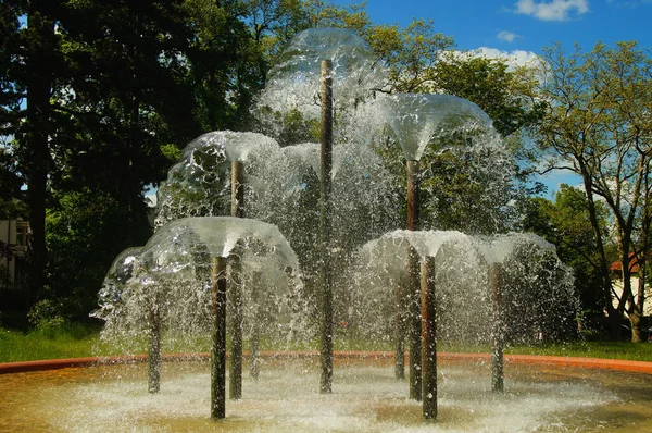 Fuente Los Jardines Termales Bad Homburg Congelar Imagen Los Patrones — Foto de Stock