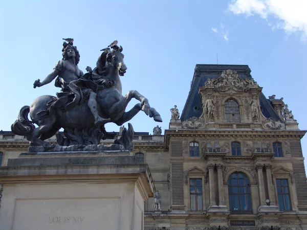 Parigi Francia Agosto 2010 Dettagli Architettonici Del Museo Del Louvre — Foto Stock