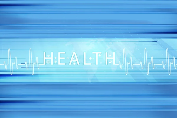 Rendering Health Text Health Icons Heartbeat Rate Lines Background — Stock Photo, Image