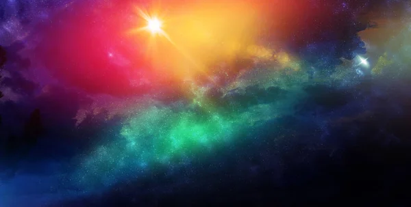 Тривимірне Відображення Небесного Мистецтва Показує Красу Дослідження Космосу — стокове фото