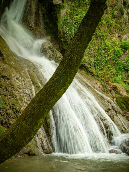 Вертикальный Снимок Водопада Бурауль Маре Румыния — стоковое фото