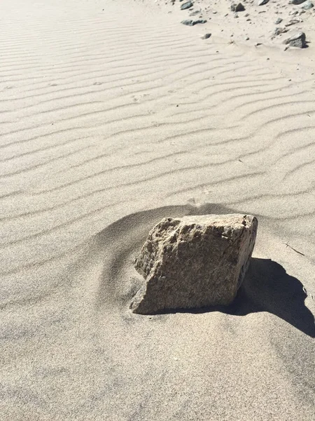 Tiro Vertical Padrões Texturas Areia Deserto — Fotografia de Stock