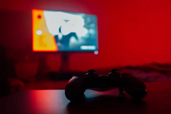 Closeup Shot Joystick Table Background — Stock Photo, Image