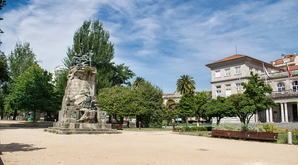 Una Hermosa Foto Del Parque Público Alameda Pontevedra España — Foto de Stock