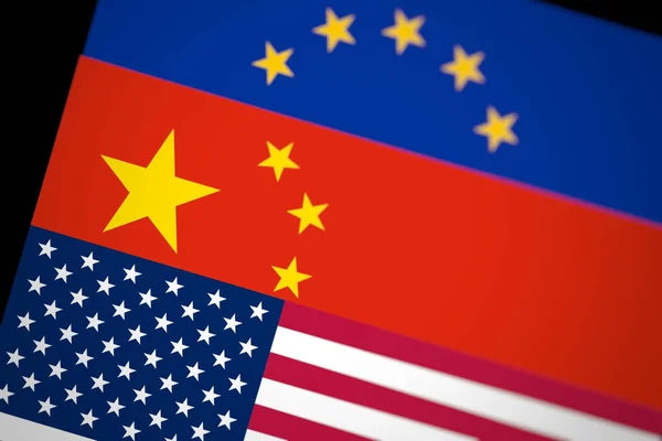 Illustration Flags Usa China — Stock Photo, Image