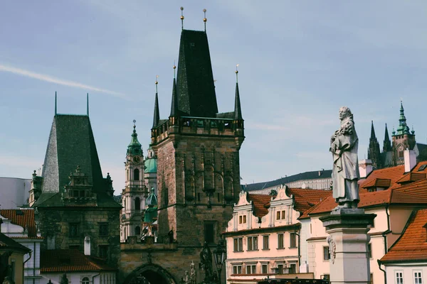 Kirche Und Burgen Prag Tschechien — Stockfoto
