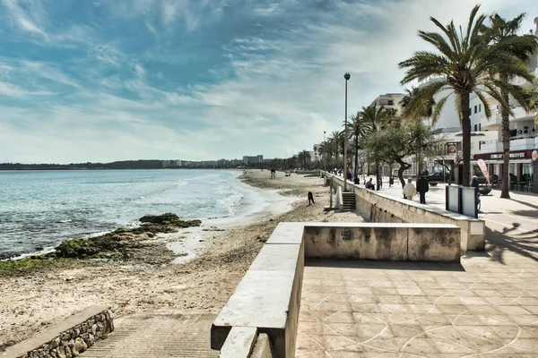 Piękne Zdjęcie Plaży Cala Minor Majorce Hiszpania — Zdjęcie stockowe