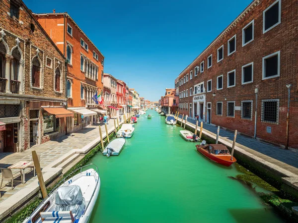 Murano Venetië City Shape Met Het Water Kanaal Het Gekleurde — Stockfoto